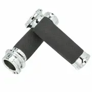 1" 25mm Chrome Handlebar Hand Grips Fit For Harley Sportster Dyna Softail Fatboy