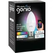 Mirabella Genio Wifi Dimmable 5w Led Candle Bayonet Cap Colourful Beautify LED