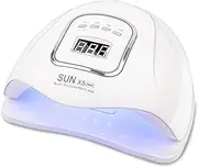 120W UV LED Nail Lamp Portable UV Light for Gel Nails Professional Nail Dryer with 45 Light Beads Smart Infrared Sensor LCD Display 4 Timer Settings