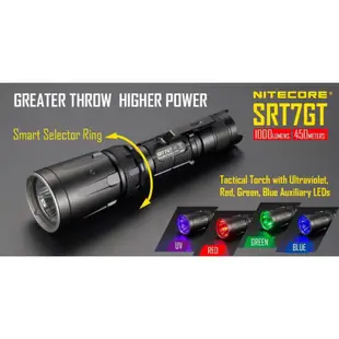 Goyang Price 手電筒戶外 Nitecore SRT7GT 戰術手電筒 1000 流明 ORI 100% 原裝