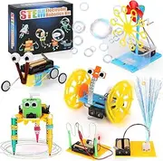 STEM Robotics Science Kits for Kids 6-12,6 Set STEM Toys for Boys Girls 8-12, Engineering Building Toy Electronic Motor Robot Craft, Christmas Birthday Gifts Toys for Boys Girls 6 7 8 9 10 11 12