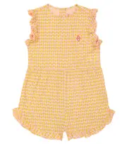 [The Animals Observatory] The Animals Observatory Squirrel printed cotton romper Y 10 pink