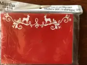 NEW MARTHA STEWART CHRISTMAS CARD KIT makes 20 ENVELOPES seals DEER holiday