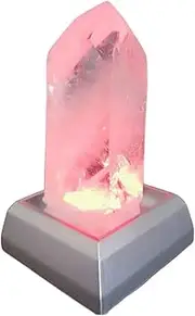 Healing Atlas Clear Quartz Crystal Tower with Color-Changing LED Light Base – 2–3” Polished Point for Meditation, Energy Healing, and Spiritual Decor