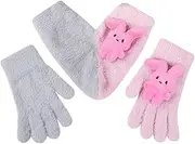 [Generic] Seamless Opening Touchscreen Couple Gloves Stay Connected With One Pair Holding Hands Together Polyester