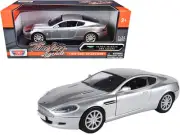 1/24 Diecast Model Car Aston Martin DB9 Coupe Silver Metallic by Motormax