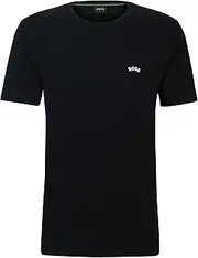 [HUGO BOSS] Men's Tee Curved T-Shirt, Black1, S, Black 1, S
