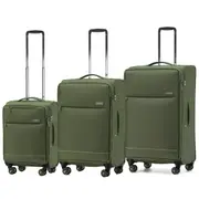 Tosca SO LITE 4-Wheel Suitcase Set of 3 - Khaki (Carry-on, Medium and Large)