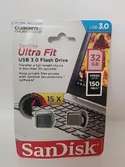 NEW SanDisk Ultra Fit USB Flash Drive 32GB SEALED