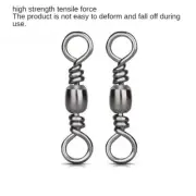 20-Barrel Swivels Fishing Rolling Swivel Snap Solid Ring Stainless Hook Lure Con