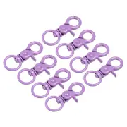 44mm Swivel Clasps Lanyard Snap Hook Claw Clasp for DIY Purple, 8Pcs