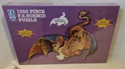F.X. SCHMID Fire Dragon Shaped Jigsaw Puzzle 1000 pieces NEW Sealed Vintage 2000