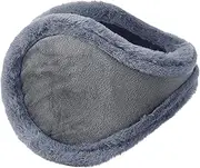 [MIHOTA] Warm Earmuffs,Earmuffs Winter Men's Earmuffs Plush Warm Leather Warm Earmuffs Earmuffs HUK0809A01 (Color : Grey, Size : One Size)