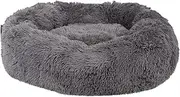 Dan and Sam Serenity Donut Bed 55cm - Charcoal, Ultra-Soft Pet Bed for Cats & Small Dogs, Plush, Cozy, and Comfortable, Ideal for Restful Sleep, Durable & Stylish Design