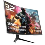 32 Inch FHD 1080p Curved Gaming Monitor - VA 1500R Curved Monitor, 165Hz 1ms