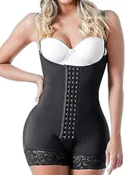 [Bobuco] Shapewear for Women High Compression Waist Trainer Tummy Control Bodysuit Butt Lifter Shorts with Adjustable Strap