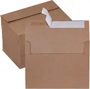 Winlyn 150 Pcs Bulk A6 Invitation Envelopes in Brown Kraft Peel & Seal Self-Seal 4 3/4 x 6 1/2 Envelopes 100lbs. Paper Stock for Wedding Holiday Invitation Mailing 4 x 6 Photo Greeting cards