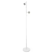 Dora Twin Light Adjustable White Floor Lamp