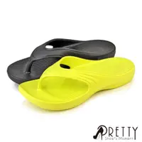 在飛比找PChome24h購物優惠-【Pretty】男女 女大尺碼 拖鞋 夾腳 輕量 防水 台灣
