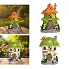 Garden Mushroom Statue Solar Statue Fairy Garden Miniature Resin Sculpture Night