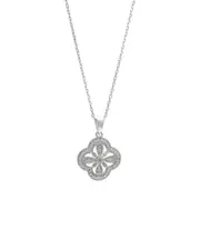 Silver 0.06 ct. tw. Diamond Necklace