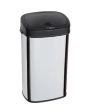 Salesbay Sensor Bin 68L Silver Stainless Steel Rubbish Bin Motion Automatic