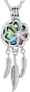 DOTUIARG Urn Cremation Pendant Cage Locket Ash Holder Keepsake Necklace Hollow Ball Jewelry