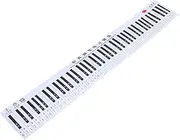 Alasum 1pc 88 Piano Keyboard Wall Chart Piano Key Board Num Pad Piano Keyboard Learning Aid Music Note Digital Pianos Piano Comparison Chart Letter Piano Stickers Red Pvc