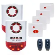 Strobe Siren Alarm Home Caring Loud Outdoor SOS Alert System 2 Red Flashing S...