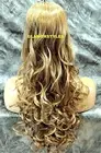 Blonde Mix Long Layered Curly Ponytail Hair Piece Extension Drawstring #M27.613