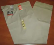 NEW DOCKERS MENS IRON FREE CLASSIC FIT FLAT FRONT STRETCH LIGHT BEIGE PANTS
