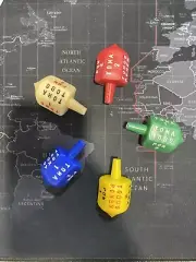 5 Color Plastic Toma Todo Pirinola Traditional Mexican Game IM