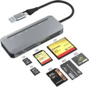 7 in 2 SD Memory Card Reader, Plug No Play B C B 3.0 Dual Connector Adapter