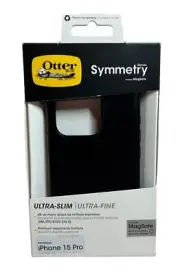 OtterBox Symmetry Series Case MagSafe for Apple iPhone 15 Pro - Black - Genuine