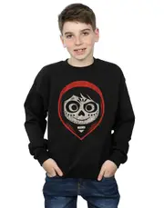 Absolute Cult Disney Boys Coco Miguel Skeleton Face Hood Sweatshirt Black 12-13 years