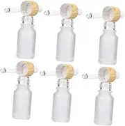 FOYTOKI 6pcs Frosted Glass Essential Oil Bottles with Dropper Travel Storage for Perfume Massage Oils DIY Blends for Handbag Luggage