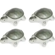 4x Garden 8cm Porcelain Floating Turtle Outdoor Ornament Yard Patio Decor Small