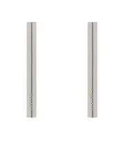 Alexander McQueen Cross-Bar Logo Engraved Earrings One size Gray