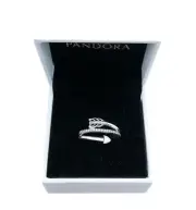 NEW Authentic PANDORA 925 Sparkling Wrap Around Arrow Love CZ Ring 197830CZ