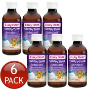 6 x Euky Bear Sleepy Inhalant Calming Natural Lavender Kids Essential Oil 200mL