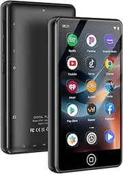 144 GB MP3 Player with WiFi Bluetooth, 4.02 Inch Touch Screen, Music Player for Children, Android MP4 Player with Spotify, Audible, Amazon Music, Deezer, Play Store (Black)
