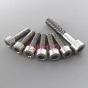 7pcs Ti Titanium Bolt Screw Kit M5 M6 Square Set for Headset Cap Stem FSA Easton