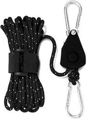 Camping Thicken Pulley Rope Adjustable Tent Canopy Rope Lifting Pulley Hook Tent Canopy Fixing Pulley Rope