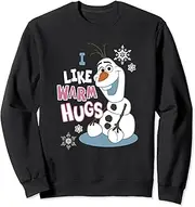 [Disney] Frozen Christmas Olaf I Love Warms Hugs Portrait Sweatshirt