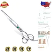 7-Inch Straight Dog Grooming Scissors with Polished Finish – Ultra-Sharp Design