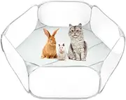 QWORK® Pet Playpen, Foldable Enclosure for Animals, Pop Up Playpen, Guinea Pigs, Rabbits, Hamsters, Cats, Dogs