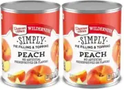 Peach Simply Pie Filling Topping Duncan Hines Wilderness 21 oz (2 Cans)