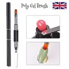 Poly Gel Brush UV LED Acrylic Builder Dual End Spatula & Brush Stainless Steel
