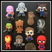 11 Shoe Charms for Crocs GUARDIANS OF GALAXY Gamora Thanos Gauntlet Spider-Man