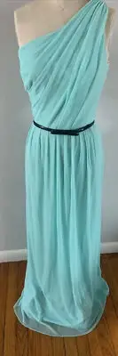 Designer dress Size 12 Blue long dress Cocktail Dress MOB Party Dress Teal Dress